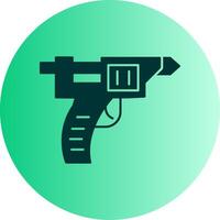 Glue Gun Dual Tone Gradient Circle Icon vector