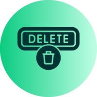 Delete Dual Tone Gradient Circle Icon vector