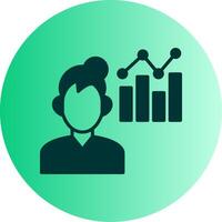 Employee Performance Dual Tone Gradient Circle Icon vector