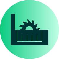 Table Saw Dual Tone Gradient Circle Icon vector