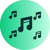 Music Dual Tone Gradient Circle Icon vector