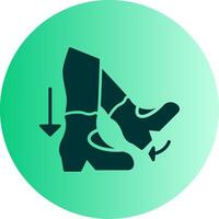 Step Back Dual Tone Gradient Circle Icon vector