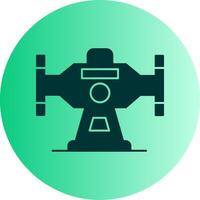 Bench Grinder Dual Tone Gradient Circle Icon vector