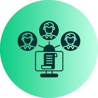 Files Exchange Dual Tone Gradient Circle Icon vector