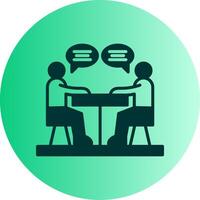 Discussion Dual Tone Gradient Circle Icon vector