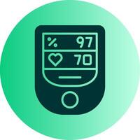 Pulse Oximeter Dual Tone Gradient Circle Icon vector