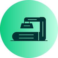 X Ray Scanner Dual Tone Gradient Circle Icon vector