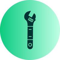 Adjustable Wrench Dual Tone Gradient Circle Icon vector