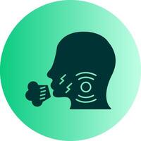 Cough Dual Tone Gradient Circle Icon vector