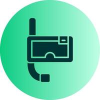 Diving Dual Tone Gradient Circle Icon vector