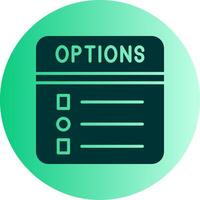 Options Dual Tone Gradient Circle Icon vector