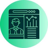 OnDual Tone Gradient Circle Web Presentation Dual Tone Gradient Circle Icon vector