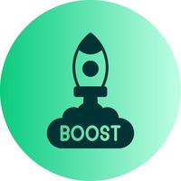 Boost Dual Tone Gradient Circle Icon vector