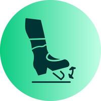 Ankle Flex Dual Tone Gradient Circle Icon vector