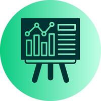 Presentation Dual Tone Gradient Circle Icon vector