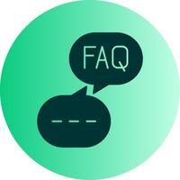 Faq Dual Tone Gradient Circle Icon vector