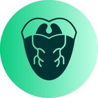 Tongue Dual Tone Gradient Circle Icon vector