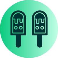 Ice Cream Dual Tone Gradient Circle Icon vector