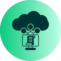 Cloud Service Dual Tone Gradient Circle Icon vector