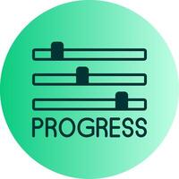 Progress Dual Tone Gradient Circle Icon vector