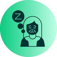 Insomnia Dual Tone Gradient Circle Icon vector