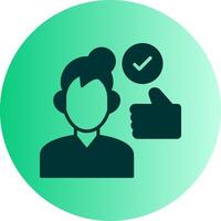 Work Done Dual Tone Gradient Circle Icon vector