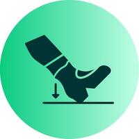 Heel Dig Dual Tone Gradient Circle Icon vector
