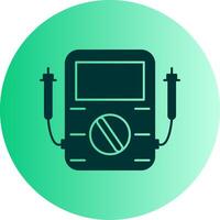 Voltmeter Dual Tone Gradient Circle Icon vector