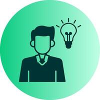 Idea Dual Tone Gradient Circle Icon vector
