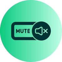 Mute Dual Tone Gradient Circle Icon vector