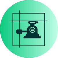 Laser Level Dual Tone Gradient Circle Icon vector