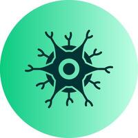 Neuron Dual Tone Gradient Circle Icon vector