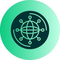 Internet Of Things Dual Tone Gradient Circle Icon vector