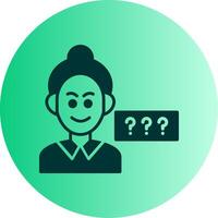 Parkinson Dual Tone Gradient Circle Icon vector