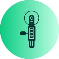 Tile Cutter Dual Tone Gradient Circle Icon vector