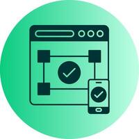 Accesibility Dual Tone Gradient Circle Icon vector