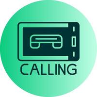 Calling Dual Tone Gradient Circle Icon vector