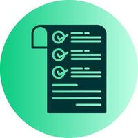 Checklist Dual Tone Gradient Circle Icon vector