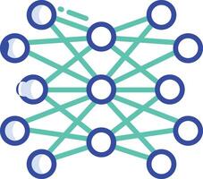 Network connection outline color illustration vector