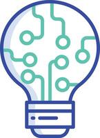 Ai innovation outline color illustration vector