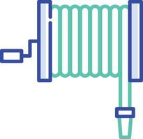 Water Hose outline color illustration vector