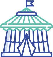 Castle outline color illustration vector