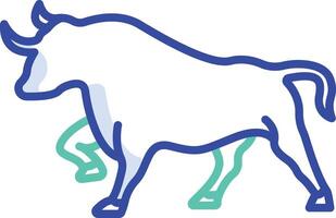 Camel face outline color illustration vector