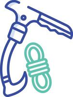 Ice Axe outline color illustration vector