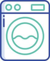 Washing Machine outline color illustration vector