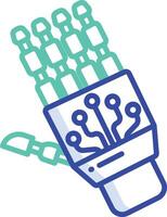 Hand outline color illustration vector