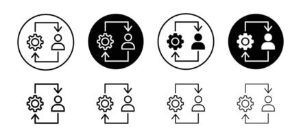 Approach icon set collection. Approach Outline flat Icon. vector