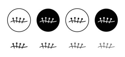 Acupuncture icon set collection. Acupuncture Outline flat Icon. vector