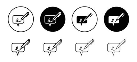 Annotation icon set collection. Annotation Outline flat Icon. vector