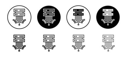 Data architecture icon set collection. Data architecture Outline flat Icon. vector